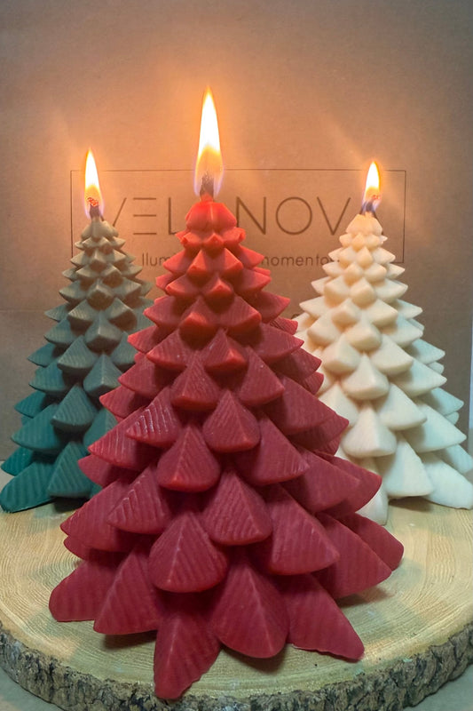 Vela de soya Árbol Navideño x12cm - 250gr hecha a mano – VelaNova, foto 2