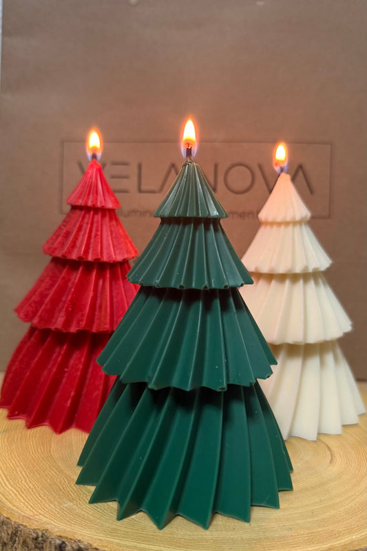 Vela de soya Árbol Navideño x11cm - 156gr hecha a mano – VelaNova, foto 2
