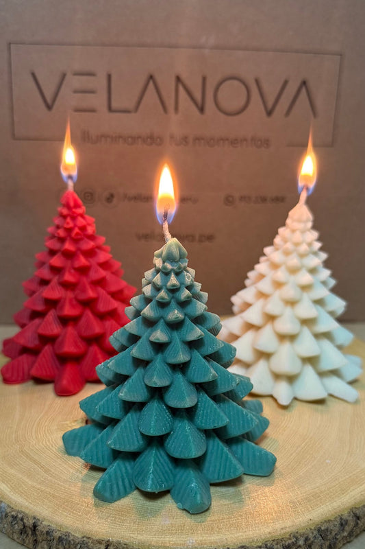 Vela de soya Árbol Navideño x7.5cm - 70gr hecha a mano – VelaNova, foto 2