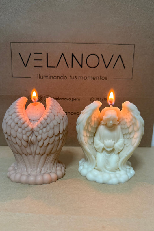 Vela de soya Ángel de Luz x8.5cm - 145gr hecha a mano – VelaNova, foto 2