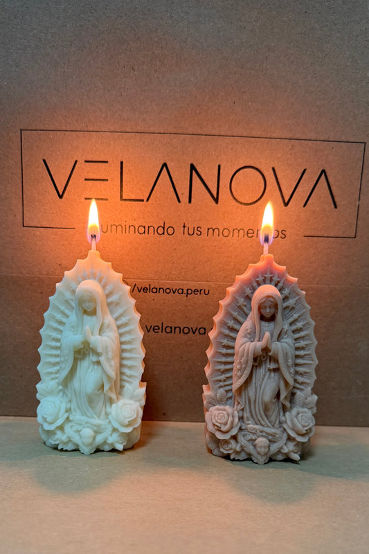 Vela de soya Virgen de Guadalupe x9.5cm - 80gr hecha a mano – VelaNova, foto 2