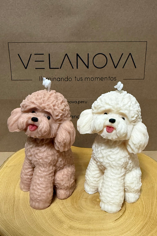 Vela de soya Dulce Poodle x10cm - 130gr hecha a mano – VelaNova
