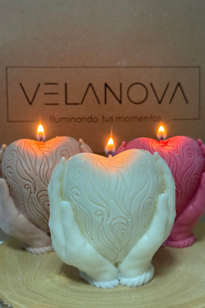 Vela Mi corazón en tus Manos x7.5cm - 155gr