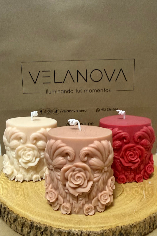 Vela Rosa Imperial x6cm - 170gr