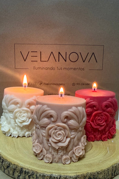 Vela Rosa Imperial x6cm - 170gr