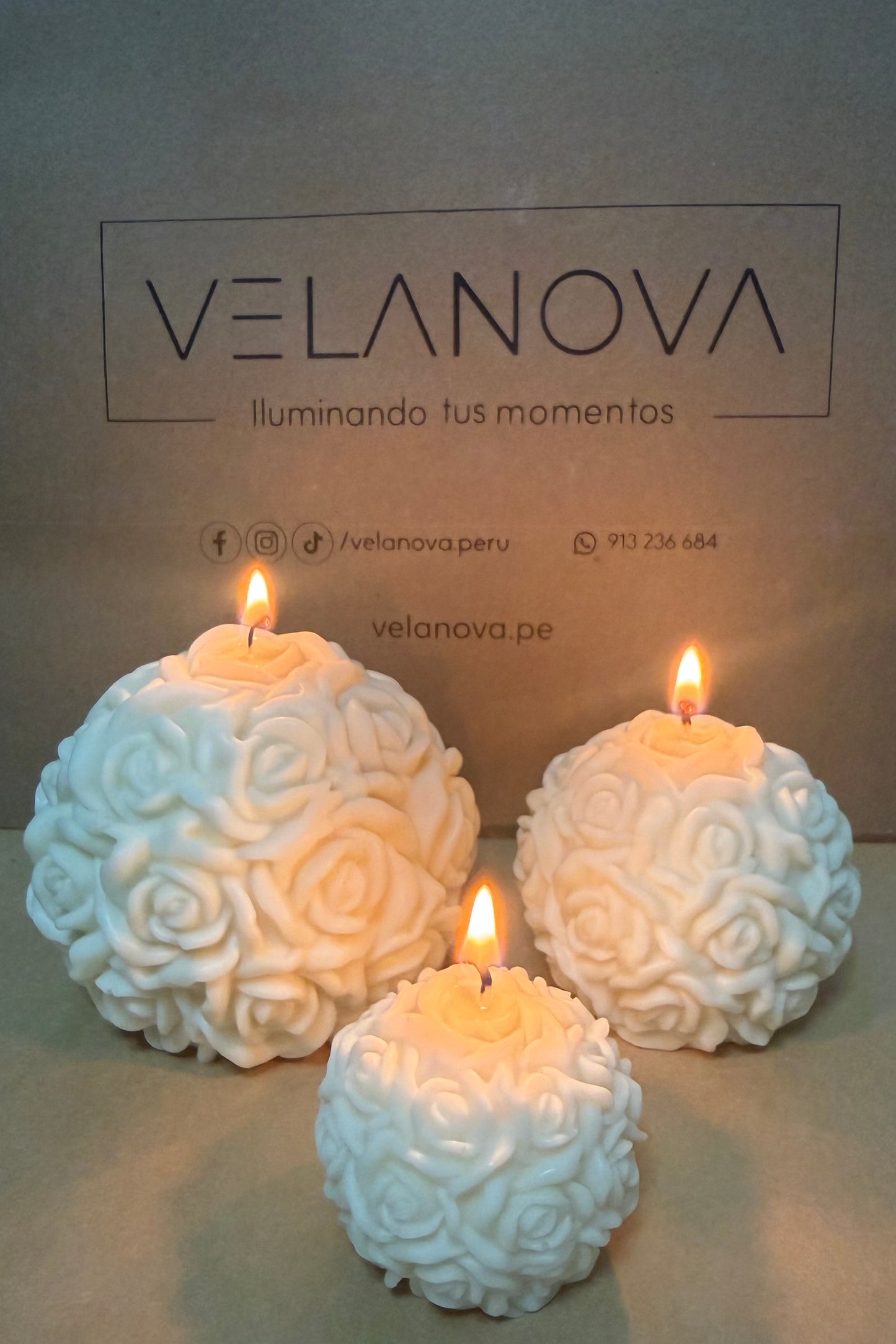 Pack Velas Rosas 3D x3