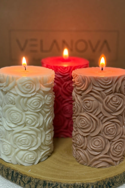 Vela Brisa de Rosas x10cm - 270gr