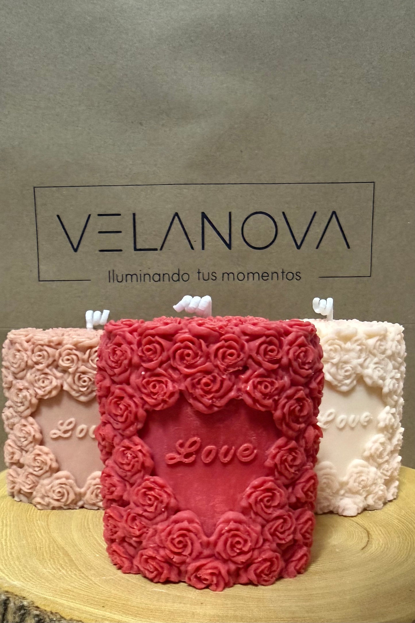 Vela Romance Floral x7cm - 130gr