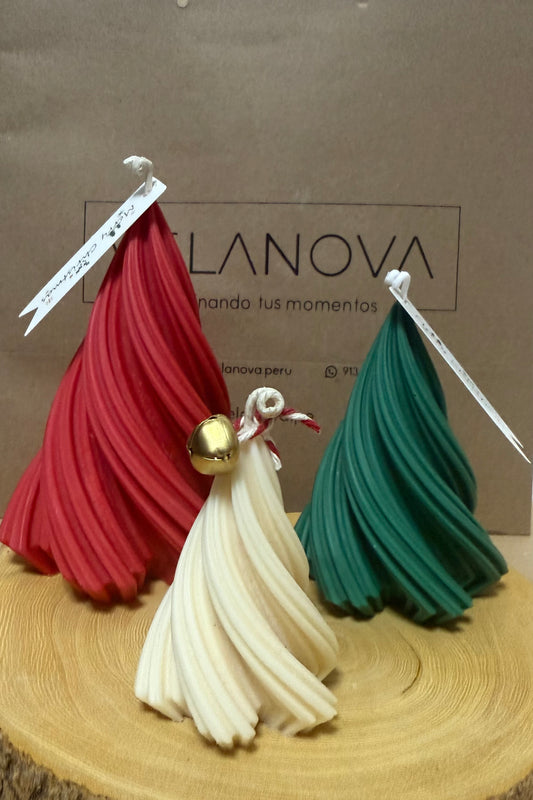 Pack Velas Árbol Espiral x3